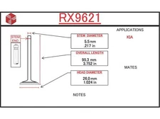 Engine Exhaust Valve ITM RX9621 fits 03-05 Kia Rio 1.6L-L4