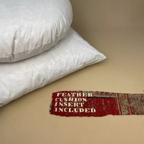 Moroccan Kilim Berber Cushion Antique Carpet Pillow Feather Handmade 60x40cm Red - Picture 11 of 11