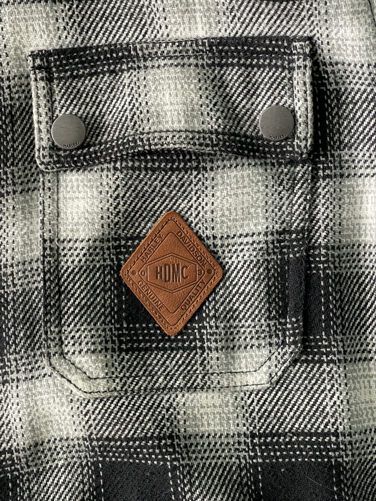 Men’s Harley Davidson Motorcycle Quilted Flannel Shir… Gem