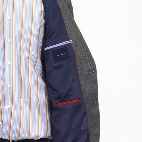 Veste économies blazer manteau sport gris Tommy Hilfiger 48L HB 2B polyester