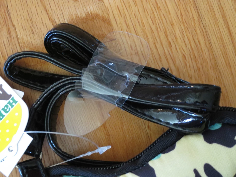 NIÑA HARAJUKU MANCHAS DE LEOPARDO CORAZÓN LAZO Negro Cartera Bolso de Mano Nuevo con Etiquetas 4t 5t 4 5 6 7 Foto 4 de 4