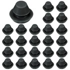 25-Packs Silicone Plugs, Hole Plugs for 5-5.5mm Hole [Black]