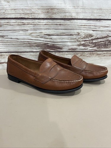 Damenschuhe 10 breite Eastland Penny-Loafer Memory Foam Freizeitschuhe Slipper elegant