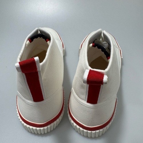 Christian Louboutin Pedro Canvas High-Top Sneakers White Red Men’s EU 45/US 12 - Picture 4 of 9