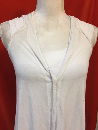 Transit Par Such silk and knit blouson tunic top ivory size s - Picture 2 of 7