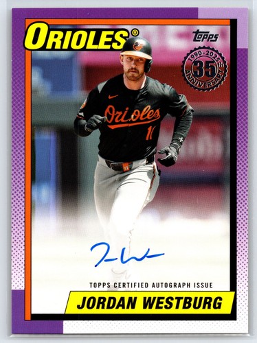 2025 Topps Series 2 Jordan Westburg 1990 Topps Auto 90A-JWE Orioles