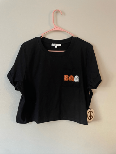 Love & Lazy Days grande donna ritagliata Halloween Ghost Boo manica corta - Foto 2 di 4