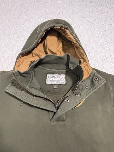 Legendary Whitetails Tough as Buck 1/4-Zip Action Hoodie Men's Large Green/Brown - Picture 9 of 20