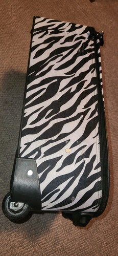 PROTEGE ROLLING LUGGAGE Suitcase Pull Behind Travel ZEBRA PRINT Animal - Picture 5 of 16