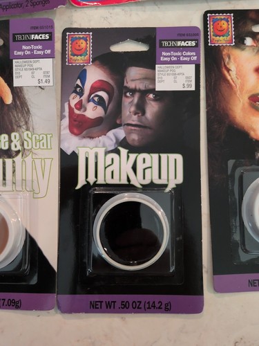 Vintage Halloween MakeUp Kit Lot Creature Feature Ghoul Mask, FX Illusions Gel - Picture 6 of 19