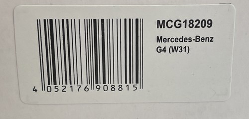 Modelo de coche Mercedes Benz G4 (W31) 6 ruedas coche de carretera diecast negro MCG 18209 1:18th - Imagen 4 de 6