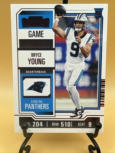 2023 Panini Contenders Red Game Ticket Carolina Panthers #15 Bryce Young RC