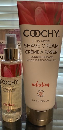 Crema de afeitar Coochy 12,5 fl oz y seducción de niebla corporal