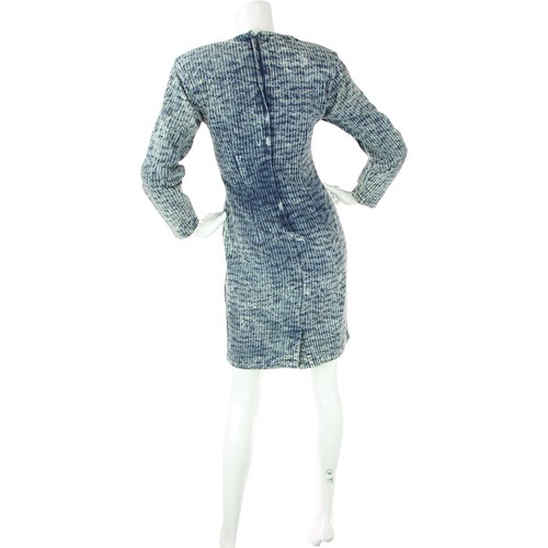 Vintage Contempo Casuals Acid Wash Keyhole Festival Retro Mini Denim Jean Dress - Picture 2 of 7