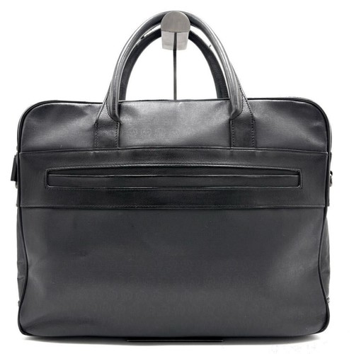 Dunhill 2-way Business Bag Leather Large Capacity Men's Black Authentic - Picture 13 of 20