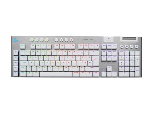 Logitech G915 X Lightspeed UK Tactile Full Size Keyboard in White