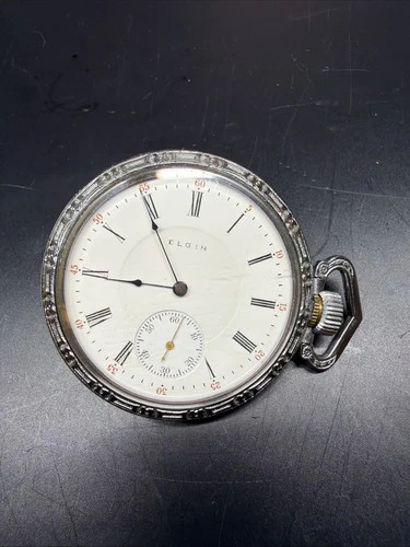 Antique 16s Elgin 17 Jewel Pocket Watch In Working Condition