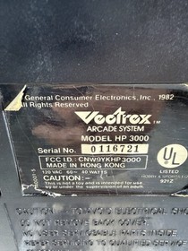 Vectrex HP 3000 Arcade System Video Game Console Tested