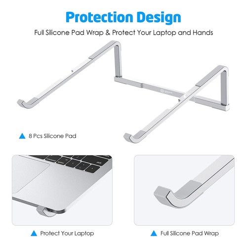 Laptop Stand for Desk - Foldable, Lightweight Aluminum Laptop Riser Holder, P... - Picture 5 of 7