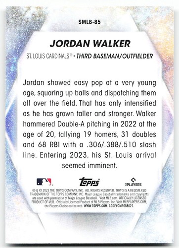 🔥 2023 Topps Update #SMLB-85 Jordan Walker Stars of MLB - Picture 2 of 2