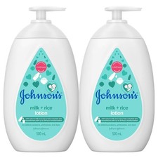 Johnson's Milk Rice Baby Lotion, 16.9oz. 500ml Pack of 2