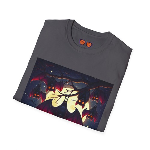 Unisex T-Shirt mit Fledermaus-Print, Halloween Tee, Gothic Kleidung, Nachtwesen Shirt, - Bild 17 von 33