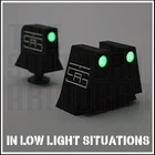 TSA® Suppressor Height Glow Sights for GLOCK® 17 19 34 45 47 MOS Optic Co-Witnes