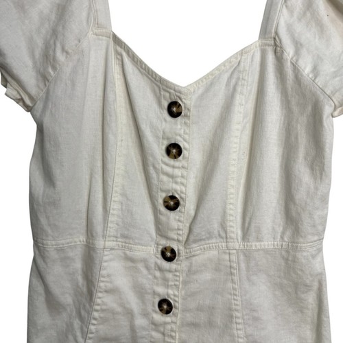 Mini abito Madewell lino cotone manica a sbuffo - Foto 6 di 12