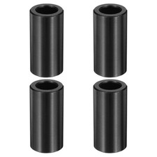 4pcs M8 Aluminium Spacers, M8 IDx1/2" ODx1" Length, Black