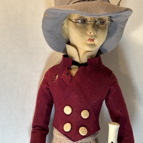 Rara bambola dandy boudoir Lenci "Charles Dickens" 1924 modello 174 - 24" Italia - Foto 3 di 24