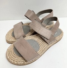 Eileen Fisher Sandals Womens Size 6 Gray Slingback Espadrille Shoes
