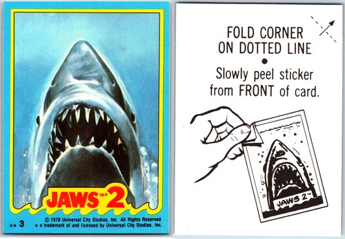 1978 Topps JAWS 2 Movie Trading cards - Complete Set 59 cards 11 Stickers EX - Picture 5 of 7