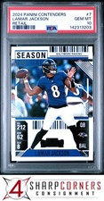 2024 PANINI CONTENDERS RETAIL #7 LAMAR JACKSON POP 6 PSA 10