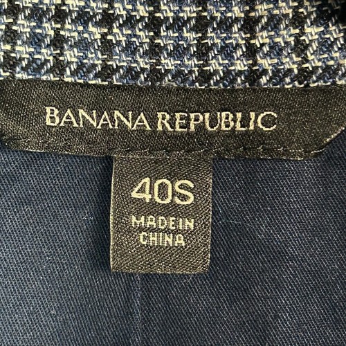 Banana Republic Leinen Blazer Sport Mantel Gr. 40 Hahnentritt Slim Fit - Bild 2 von 14