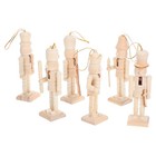 6 Pcs Nut Crackers Soldier Nutcracker Toy Halloween Figurine Ornament Figurines