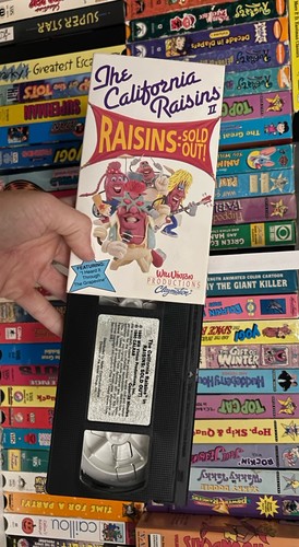 California Raisins II VHS Tape Sold Out MAIER TM:G604 Rare Claymation OOP HTF