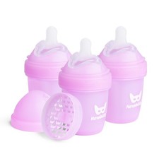 Herobility Double Anti-Colic Baby Bottles   5 fl oz/140ml   3-Pack   Purple
