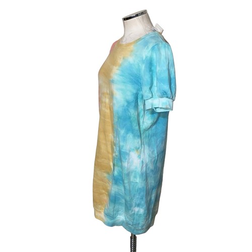 Ultra Flirt Taschen Batik Puff Kurzarm Rundhalsausschnitt Mini Sweatshirt Kleid - Bild 2 von 6