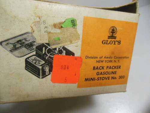 Gloy's Enders Baby No. Mini estufa de gasolina 303 Backpacker vintage hecha en Alemania - Imagen 6 de 23