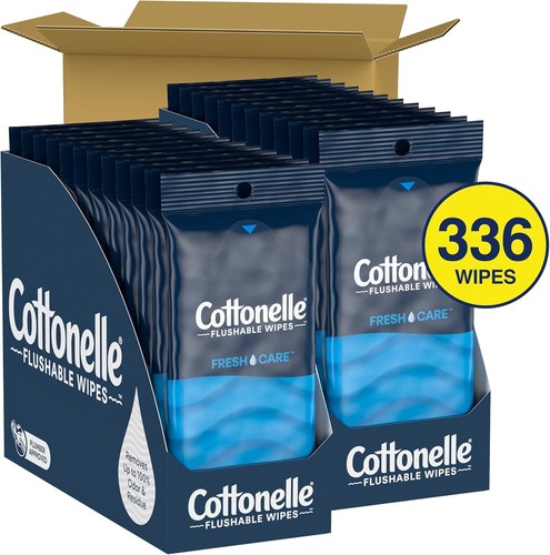 On-The-Go Flushable Wet Wipes - 336 Biodegradable Adult Wipes, 24 Portable Packs - Picture 4 of 9