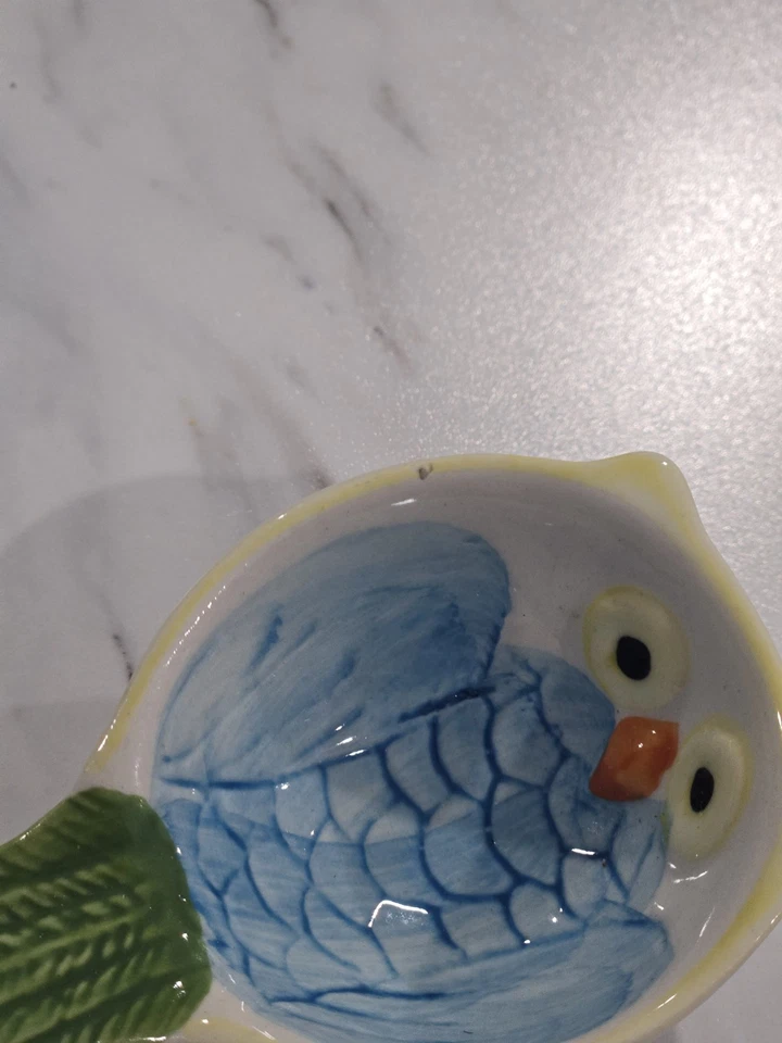 Measuring Spoons Ceramic OWLS Pier 1 Imports Spoons Set Of 4 And Spoon Holder-A3 - Image 3 of 3