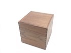 White Wood Finish Walnut 5-Sun 3-Tier Bento Box with Black Interior - Wood