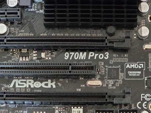 ASRock 970M Pro3 AMD 970 Socket AM3+ Micro ATX Motherboard w/ FX-8120 CPU AS IS - Picture 6 of 9