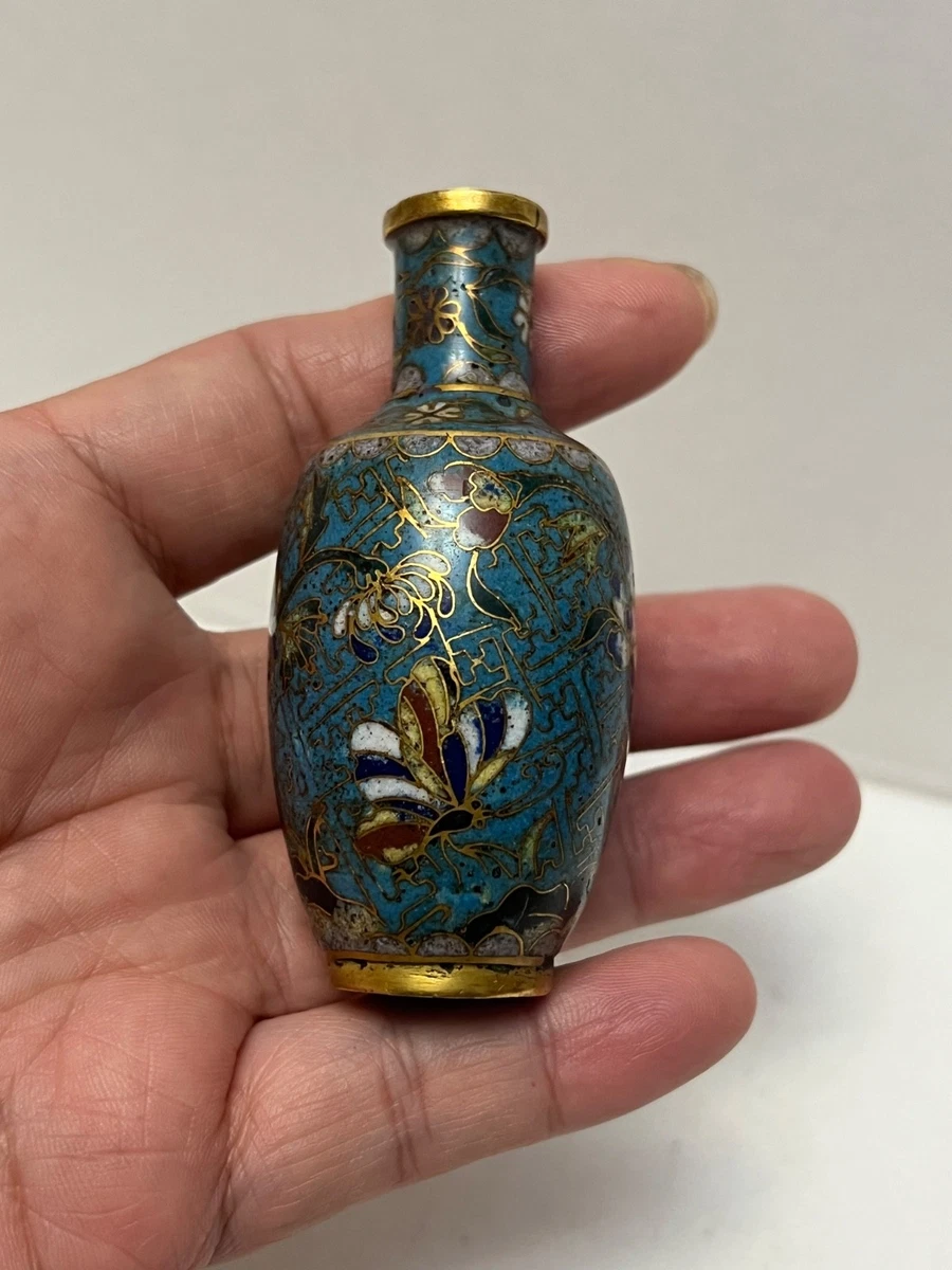 蓝色中国古董花瓶| eBay