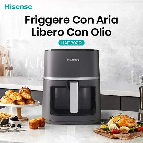 Hisense HAF1900D friggitrice Singolo 7 L 1800 W Friggitrice ad aria calda Nero - Foto 5 di 16