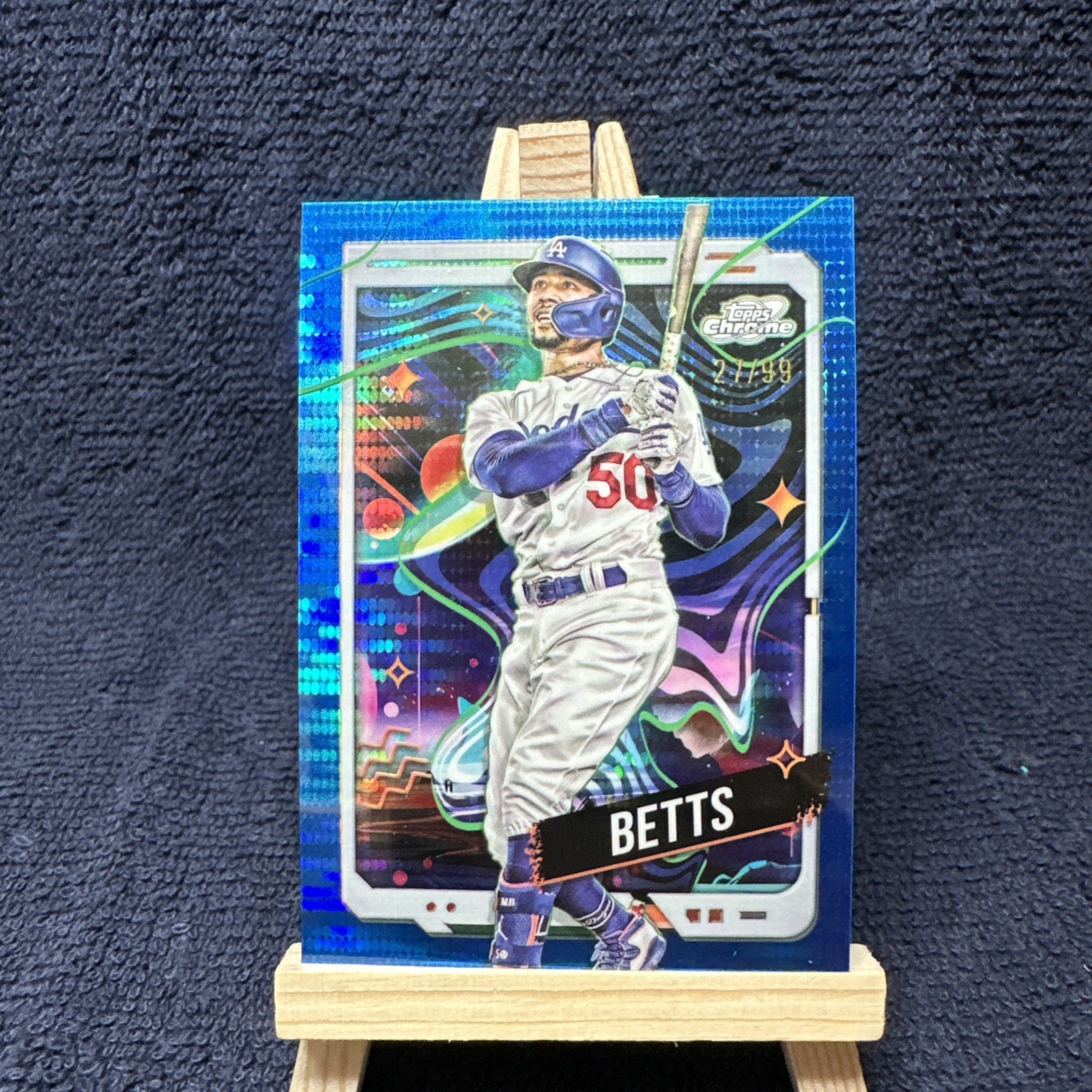 2024 Topps Chrome Cosmic MOOKIE BETTS #53 BLUE MOON REFRACTOR # /99  MINT!