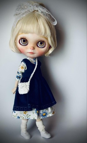 Set Completo Personalizzato Blythe Icy Doll Pelle Bianca Occhi di Vetro - Foto 6 di 14