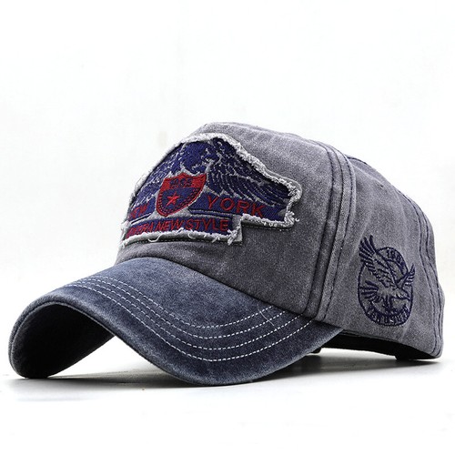 Adjustable Washed Cotton Baseball Cap Sun-Proof Casual Peaked Cap Outdoor Hat - Picture 5 of 12