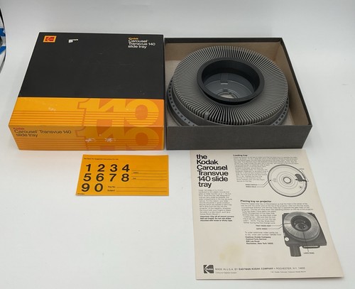 Kodak Carousel Transvue 140 Projector Slide Tray w/ Box Vintage Original. - Picture 6 of 10