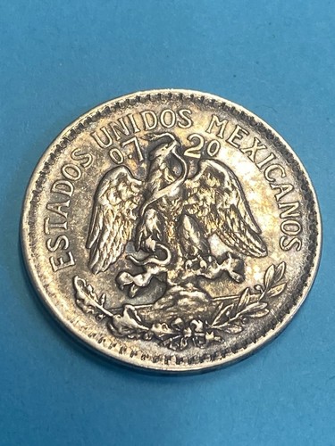 Mexico 50 Cents 1945 .720 Coin Silver, 50 Centavos moneda de Plata .720. - Picture 2 of 2